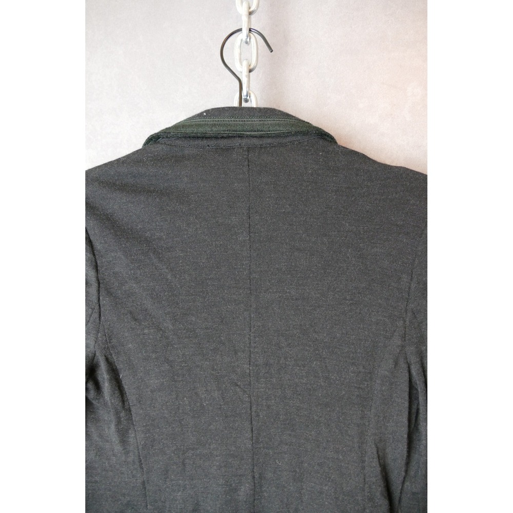 DIANE‎ VON FURSTENBERG DVF Knit Blazer Jacket Charcoal Grey Wool Size 12 - Picture 7 of 9
